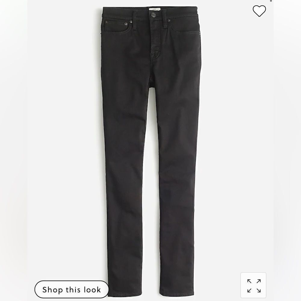 J. Crew Petite 9" mid-rise stretchy toothpick jean in new black
